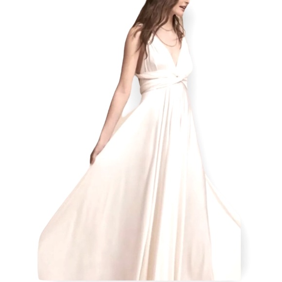 New BHLDN Twobirds Ginger Convertible Sz A / Fits 0 - 12 White Maxi Wedding Gown - Picture 6 of 17